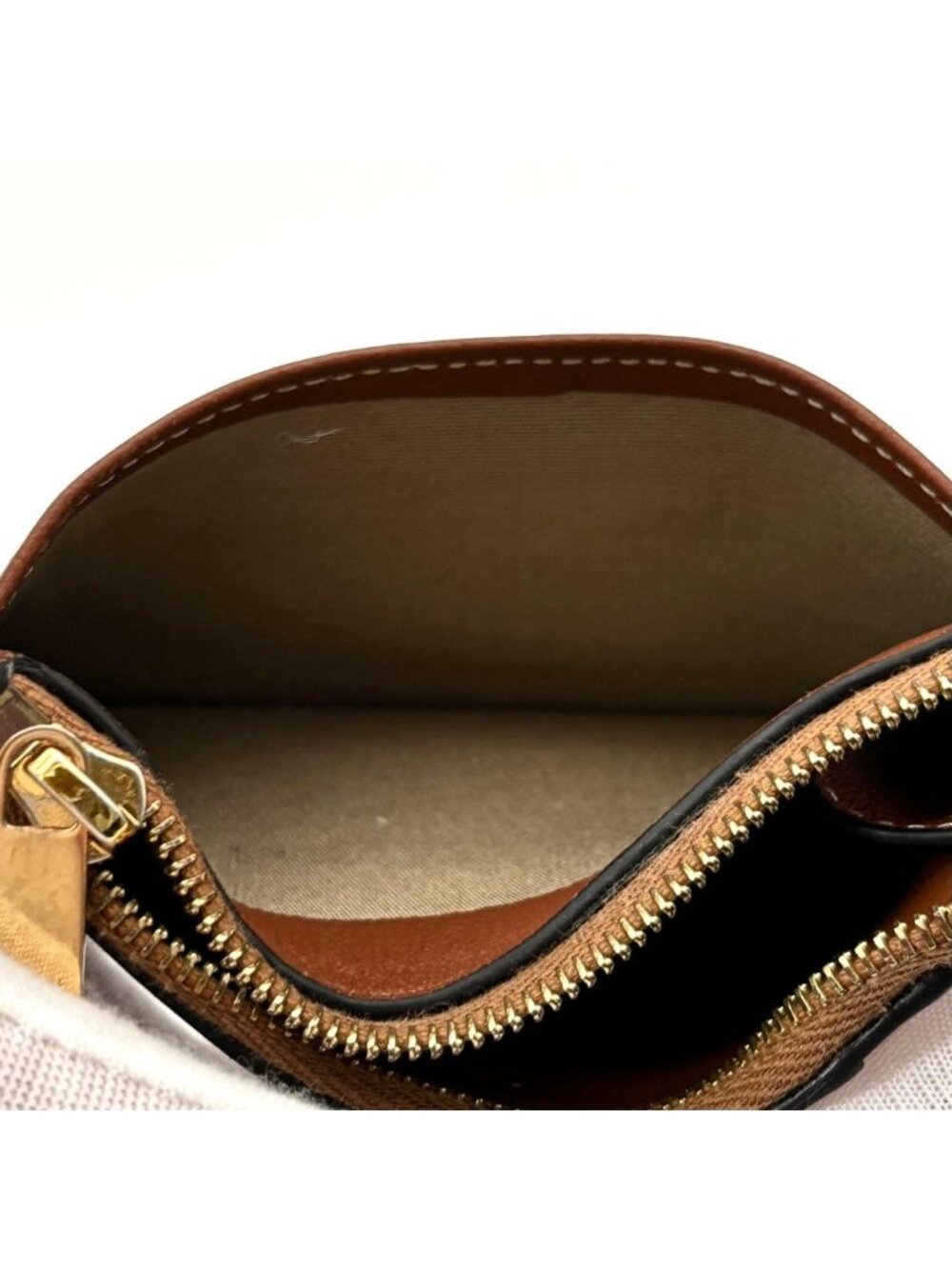 Celine Cuill Taurillon Triomphe Coin Case Wallet Brown - Picture 4 of 9